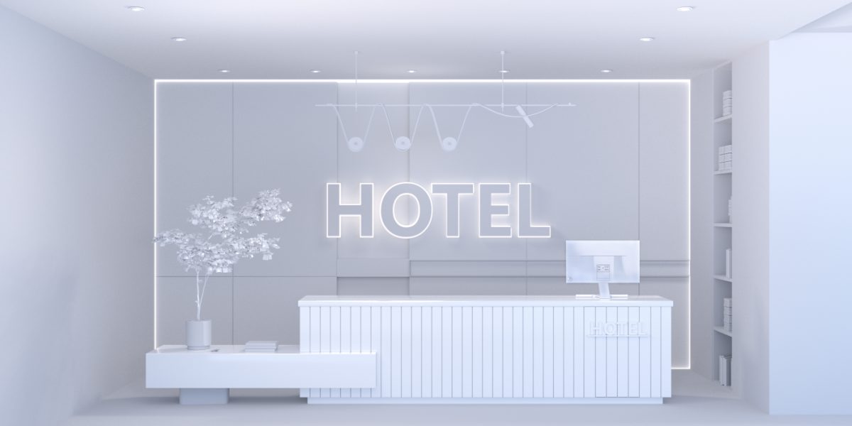 Sảnh khách sạn – nơi RG-RAP1260 phục vụ cả Wi‑Fi và mạng dây