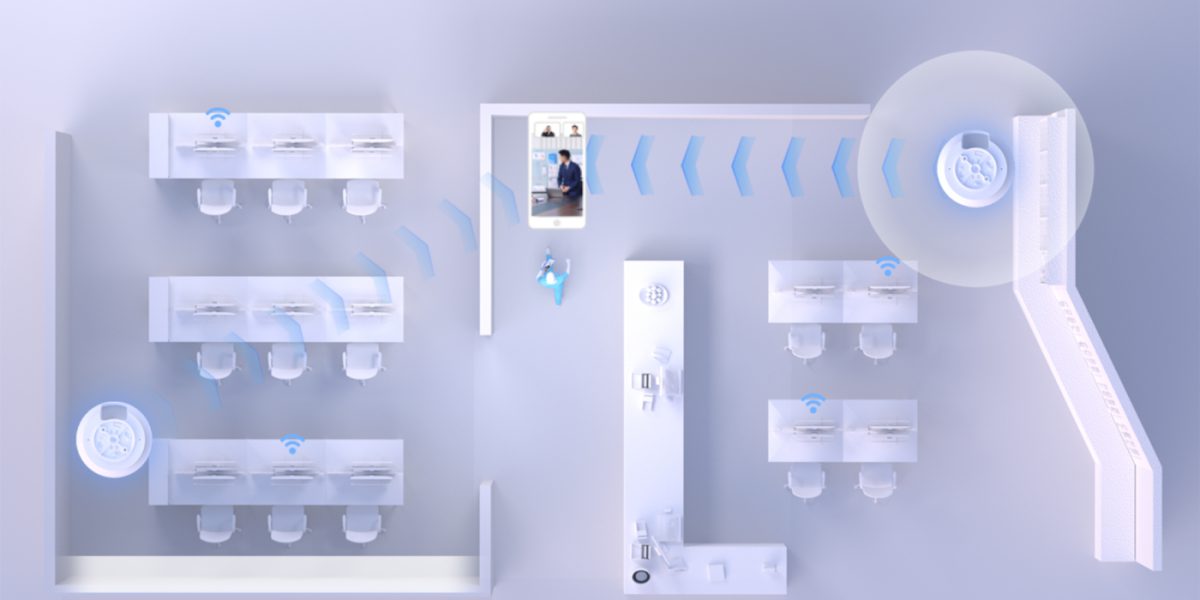 Điện thoại tự chuyển vùng giữa hai AP RG-RAP2266 trong văn phòng