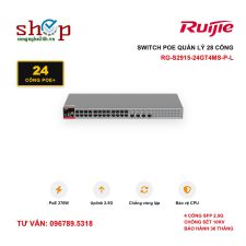 Switch PoE quản lý Ruijie RG-S2915-24GT4MS-P-L 24 cổng PoE+ 370W, 4 SFP 2.5G