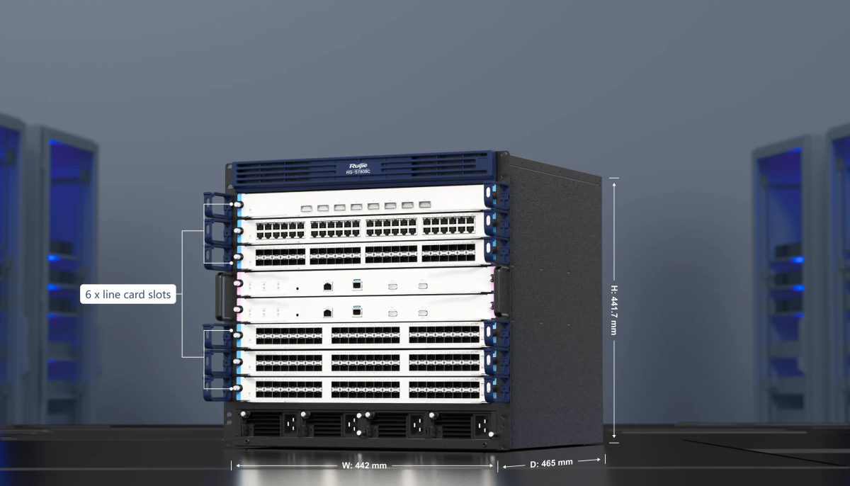 Ruijie RG-S7808C với 6 khe line card