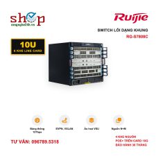 Switch lõi Ruijie RG-S7808C khung 10U, 6 khe line card, 4 khe nguồn