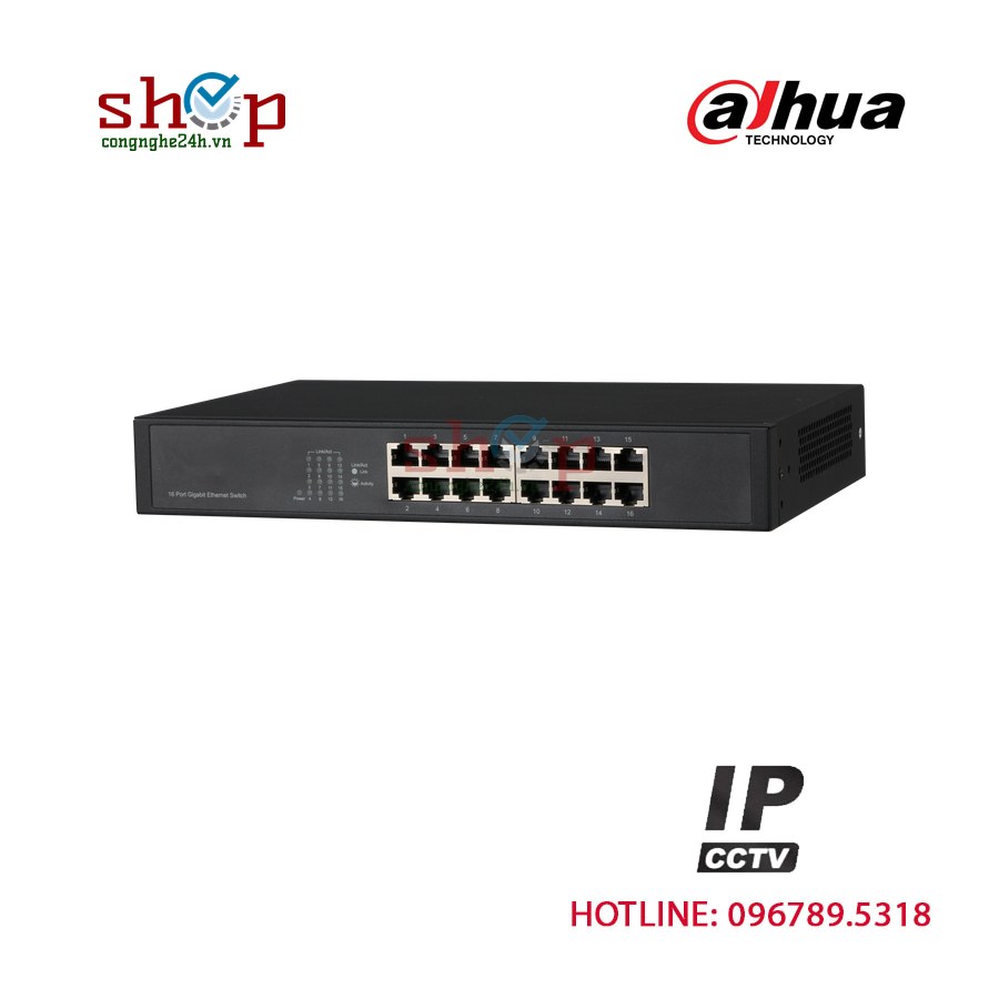 Switch Dahua DH-PFS3016-16GT 16 cổng Gigabit