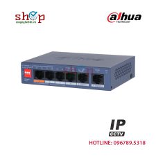 Switch PoE Dahua DH-CS4006-4ET2GT-60 6 cổng (4 PoE) uplink Gigabit 60W quản lý Cloud