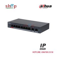 Switch PoE Dahua DH-CS4010-8ET-110 10 cổng (8 PoE) 110W quản lý Cloud