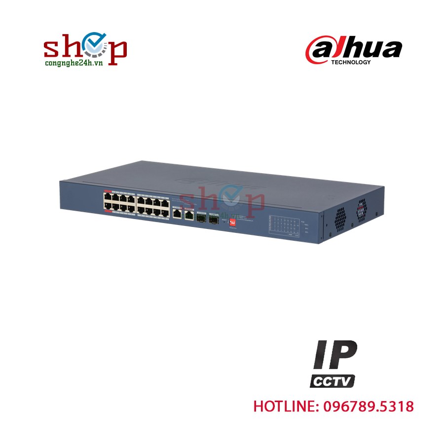 Switch PoE Dahua DH-CS4218-16ET-135 18 cổng (16 PoE) 135W quản lý Cloud
