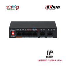Switch PoE Dahua DH-PFS3006-4ET-60 6 cổng (4 PoE) 60W