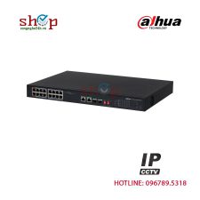 Switch PoE Dahua DH-PFS3218-16ET-135 18 cổng (16 PoE) 135W công nghiệp