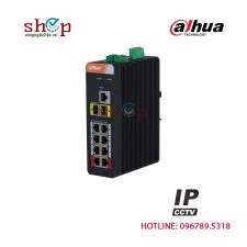 Switch PoE Dahua DH-PFS4210-8GT-DP 10 cổng (8 PoE) Gigabit 60W công nghiệp