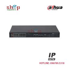 Switch PoE Dahua DH-PFS4218-16ET-190 18 cổng (16 PoE) 190W công nghiệp